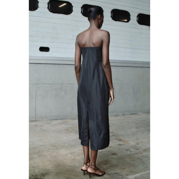 ZARA Strapless Black Dress Size S NWT - Picture 3 of 6